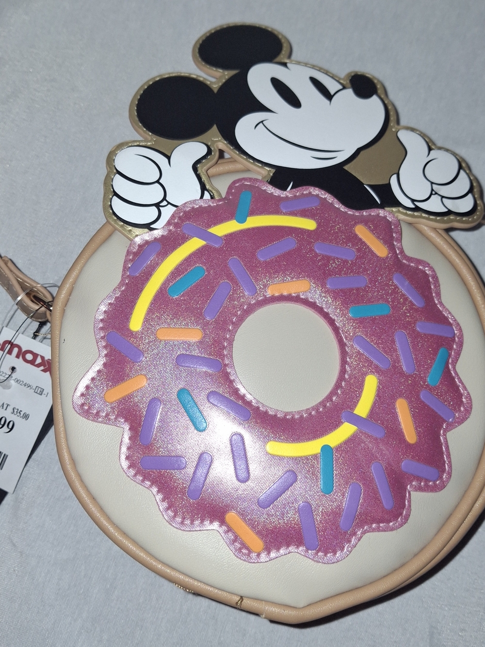 Disney Mickey Mouse Pink Donut Crossbody Bag